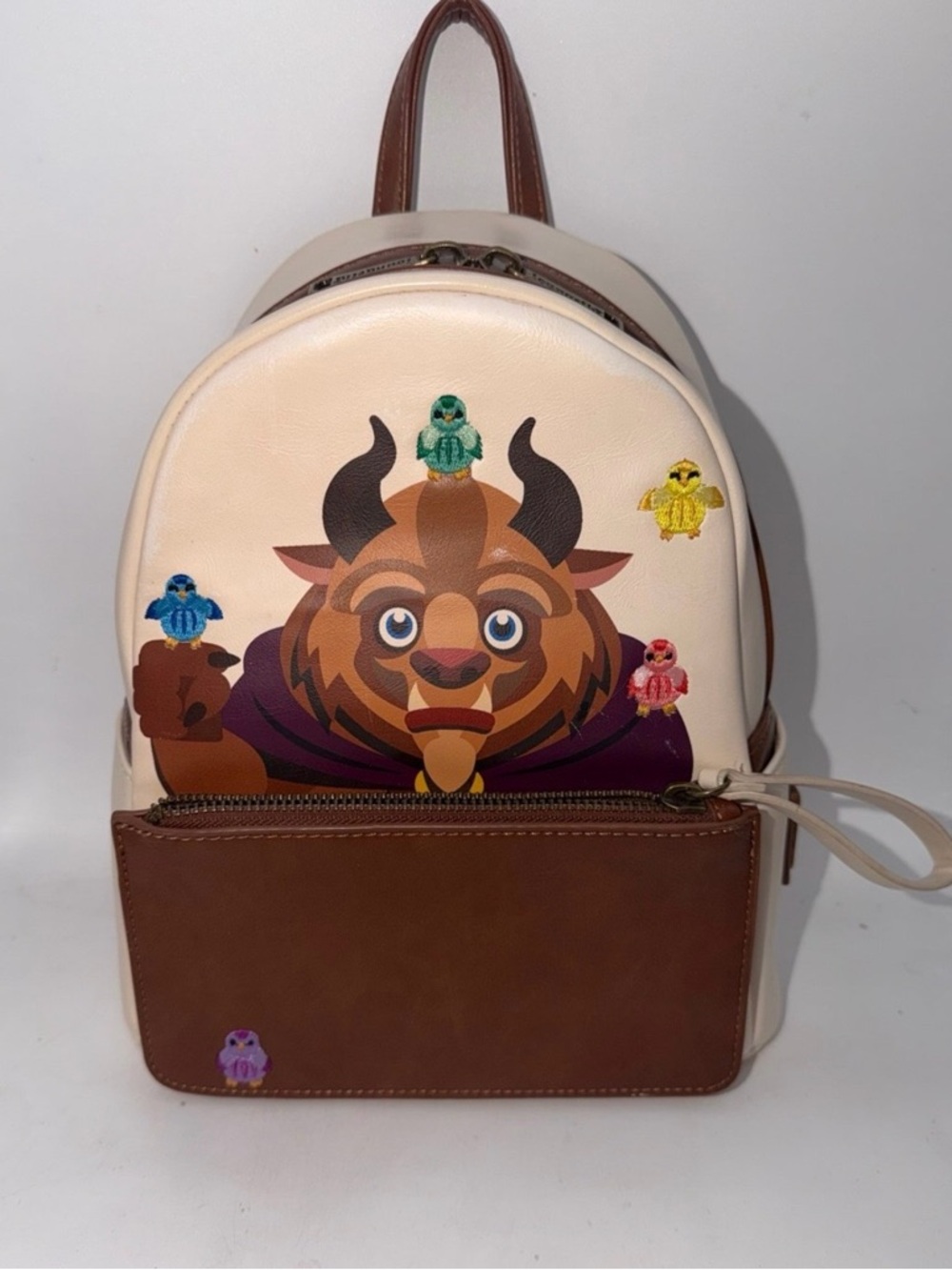loungefly BATB Beast Chibi Convertible Mini Backpack